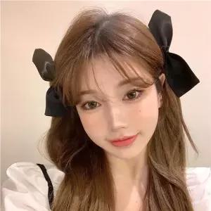 WL 지수 옆머리핀 반리본 리본 머리핀 헤어핀 집게핀 2P