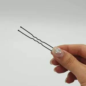 올림머리 U핀 어피 유핀 고정핀 6cm