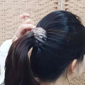 만두핀 똥머리집게핀 그레이블랙 올림머리