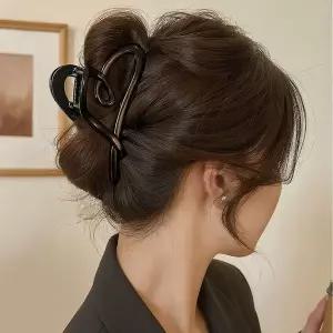 빅사이즈 하트 집게핀 올림머리 헤어핀