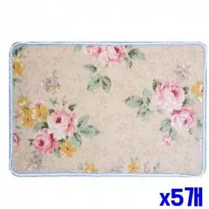[골드스마일]WL 부드럽고 예쁜 발매트 사각 40x60 색상랜덤 X5개 러그