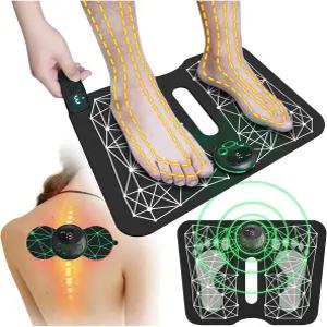 원격 조종 다리로 신경병증을 위한 TadOUNE EMS 발 마사지 매트 지압 기계 전동 펄스 패드 근육 이완 8가지