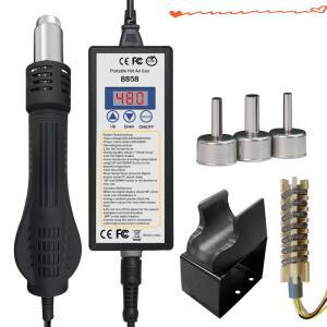 뜨거운 공기 총 8858 마이크로 재 작업 납땜 스테이션 용 LED 디지털 헤어 드라이어 650W 히트 건 수리 도