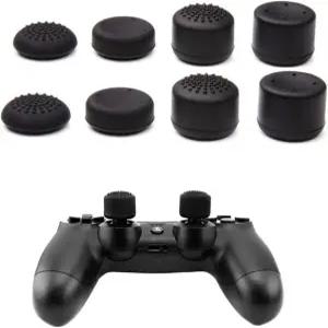 8 그립 커버 PS2 360용 스틱 캡 Wii U 컨트롤러 논슬립 실리콘 블랙