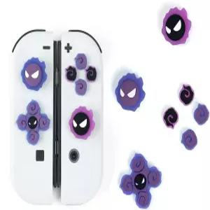 WISHEN 크로스 DPad 버튼 캡 야광 실리콘 그립 세트 ABXY 스티커 커버 스위치/OLED 컨트롤러와 호환 위