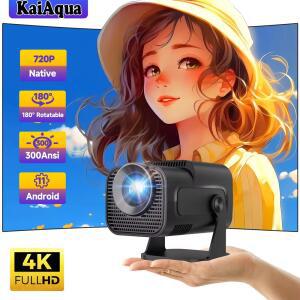 빔프로젝터 폭발적인 HD 시어터 HY320 휴대용 4K 초고화질 스마트 오피스 블루투스 프로젝션 스크린 1280P 프로젝터