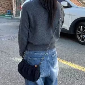 [하프클럽/]가방끈 부자재 체인 스트랩 블랙 120cm