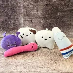 [하프클럽/]치카치카 치아 이빨 인형 키링 가방 캐릭터 열쇠고리 가방고리