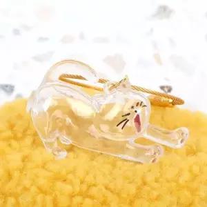 [하프클럽/]메모리얼 고양이 털 보관 키링 하품하는냥이