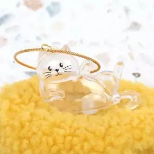 [하프클럽/]메모리얼 고양이 털 보관 키링 드러누운냥이