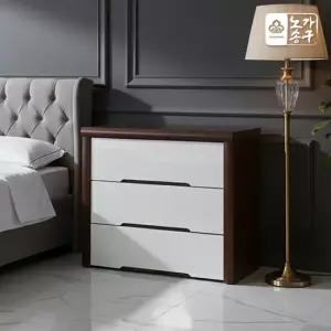 노송가구 루시아 천연무늬목 3단 광폭 서랍장/착불배송