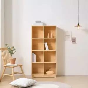 F2316 고무나무 4단 8칸 책장 1color
