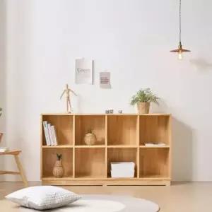 F2315 고무나무 2단 8칸 책장 1color