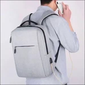 [하프클럽/]남녀 USB 백팩 가방 노트북 데일리 학생 충전 공용