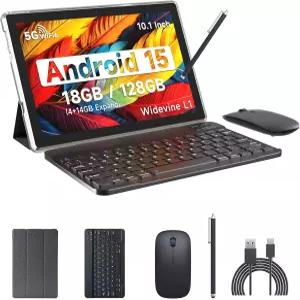 안드로이드 15 태블릿 10인치 18GB RAM+128GB ROM 2TB 확장형 2.0GHz 쿼드코어 프로세서 1280*800 HD