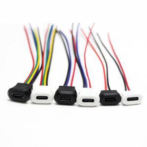 6P USB 커넥터 유형 카드 버클 고전류 고속 충전 소켓 충전기 플러그 포트