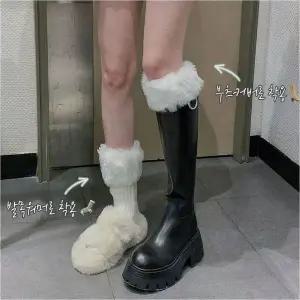 [하프클럽/]부츠 레그워머 퍼 발목토시 레이어드 방한 여자