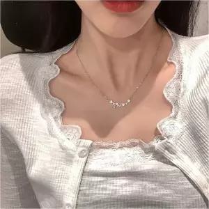 [하프클럽/]큐빅 펜던트 네크리스 여자 영롱 별 목걸이 패션 반짝