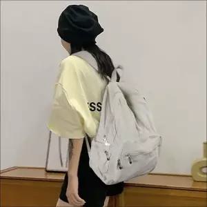 [하프클럽/]여자 무지 소재 좋은 데일리 수납력 백팩 가벼운 배낭
