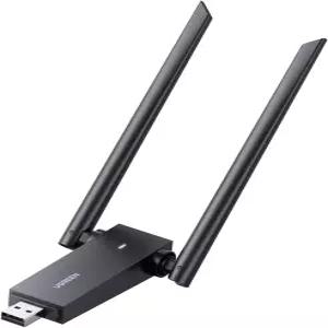 UGREEN USB WiFi 어댑터 AC1300 5dBi 고이득 듀얼 안테나 5G/2.4G 밴드 164피트 와이드 레인지 데스크톱 PC