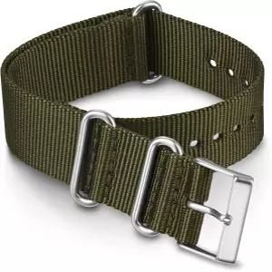 타임엑스 TW7C63000 20mm 브라운 더블 레이어 가죽 슬립 스루 스트랩