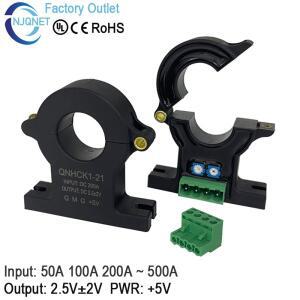 스플릿 코어 전류 변환기 홀 QNHCK1-21 ±50A ±100A 400A  2.5V±2V dc ct 변압기 센서