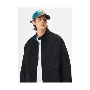 야무치 남자 가을 캐주얼 데일리룩 점퍼 야상사파리 야상 스탠드넥 코트 KUK3