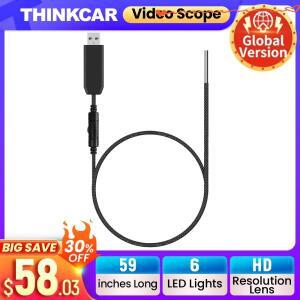 씽카 씽크툴 USB 비디오 검사 스코프 59인치 코일 카메라 LED 조명 P67 방수 내시경 자동차 진단 도구