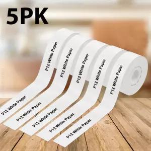 1/3/5Roll P12 P15 라벨 용지 방수 접착 열 스티커 15mm x 7m 호환 Phomemo D30 Q30 Marklife