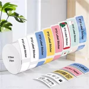 P15 라벨 메이커 테이프 D30 Marklife P12 P11 DELI Q2 프린터 용 휴대용 자체 접착 12*40mm 스티커 용지