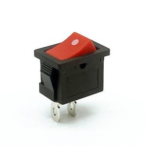 푸시 단추 미니 소형 스위치 스냅인 온 오프 로커 빨간색 순간 6A-10A 110V 250V KCD1 2 핀 로트 당 5 개 2