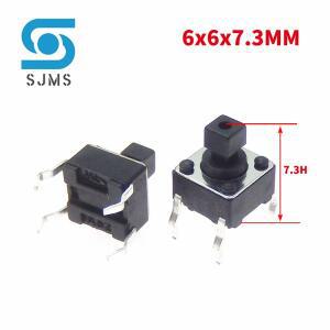 DIP 4 핀 택트 푸시 버튼 스위치 마이크로 터치 리셋 라이트 전원 키 6x6x7.3mm 20 개 50 개