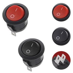 5PCS 스냅인 로커 스위치 SPST 2 핀 KCD1-105 원형 토글 KCD1 보트 모양 전원 ON-OFF