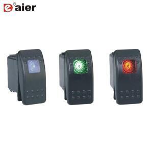 1PCS 20A 12VDC SPST 3Pin ON OFF 방수 해양 스위치 로커 단일 LED 바 토글 라이트 자동차 보트