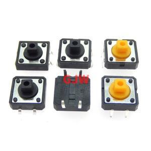 20pcs 택트 스위치 키트 12x12x7.3mm DIP 촉각 푸시 버튼 12x12mm 4핀 마이크로