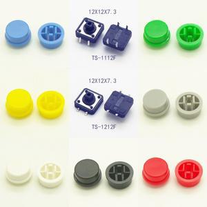 플라스틱 캡이  순간 촉각 4 핀 SMT DIP 푸시 단추 스위치 마이크로 키 12x12x12.3mm 10 개