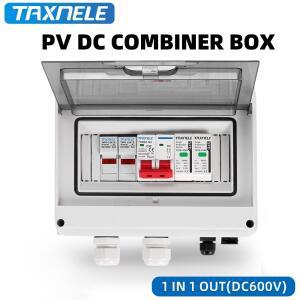 태양 광 발전 PV DC 결합기 상자 서지 번개 보호 1 입력 출력 600V 퓨즈 MCB SPD HT 방수 IP65