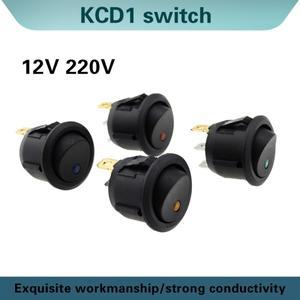 LED  라이트 로커 스위치 자동차 보트 라운드 ONOFF SPST KCD1 10A 12V 220V