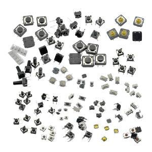 125Pcs 25 가지  마이크로 택트 푸시 버튼 스위치 모듬 키트 SMD DIP 2x4 3x6 4x4 6x6 12x12 Arduin 용 미