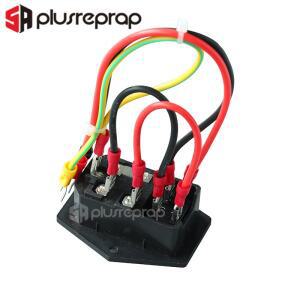 15A 250V 전원 스위치 빨간색 트리플 로커  AC 3 핀 소켓 3D 프린터 용 퓨즈가 구리 삼각대 피트