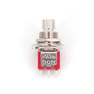 Daily Q27 시리즈 3Pin SPDT 순간 12mm 패널 장착 스냅 작동 클릭 푸시버튼 스위치 3A120AC