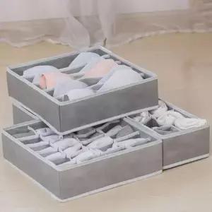 [하프클럽/]양말 속옷 칸막이 정리함 다용도 오픈형 부직포 보관 케이스