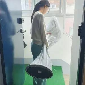 [하프클럽/]선풍기 먼지 커버 회색 보관용 먼지털이망