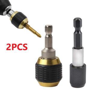 2pc 5060mm 드릴 척 스크루 드라이버 임팩트 열쇠가없는 어댑터 14in 육각 섕크 비트 퀵 체인지 컨버터 도