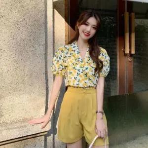[하프클럽/]모던 걸스 숏슬리브쇼츠 코디세트 브이칼라 상의 투피스셋업