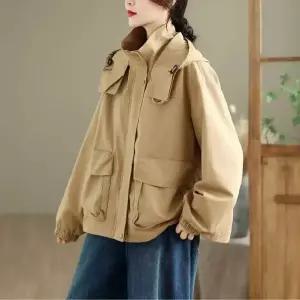 루타꽁몰 여친 가을 바람막이 잠바 후드 빅포켓 트렌치코트 코트 트렌드 HO3