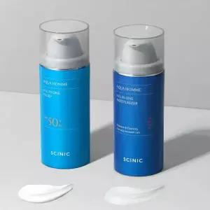 기초케어 싸이닉 아쿠아 옴므 2종(썬플루이드100ml 피부컨디션 회복 리프팅관리모이스처100ml)