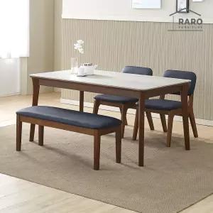 [/착불배송] 로이스 1400 연그레이 포세린 통 세라믹 낮은 4인 식탁 세트 (식