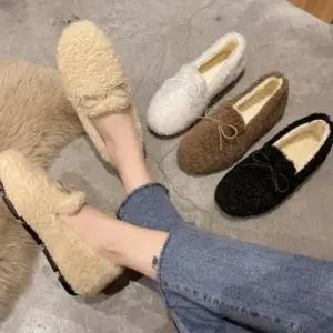 스웨이드부츠 여성 털신발 로퍼 겨울슈즈 겨울화