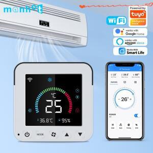Tuya WiFi 온도 조절기 에어컨 IR 적외선 컨트롤러 USB 전원 LCD 터치 스크린 Google 홈 Alexa